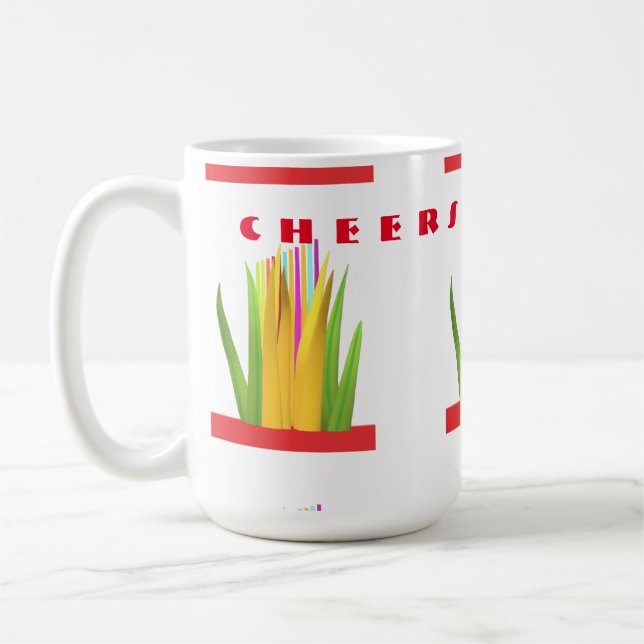 Mug Salutations design avec graphisme d'art moderne (Gauche)