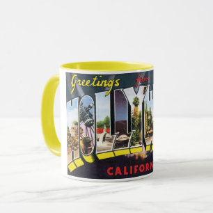 Mug Salutations Vintage voyage d'Hollywood en Californ