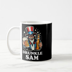 Mug Sam ivre drôle 4 juillet Oncle Sam avec bière