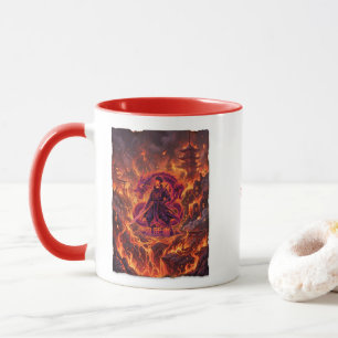 Mug Samouraï et dragon de feu cybernétique