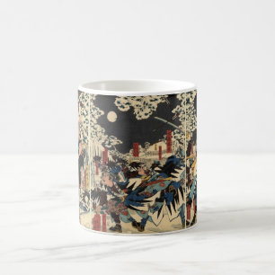 Mug Samouraïs à la guerre dans la neige circa 1800's