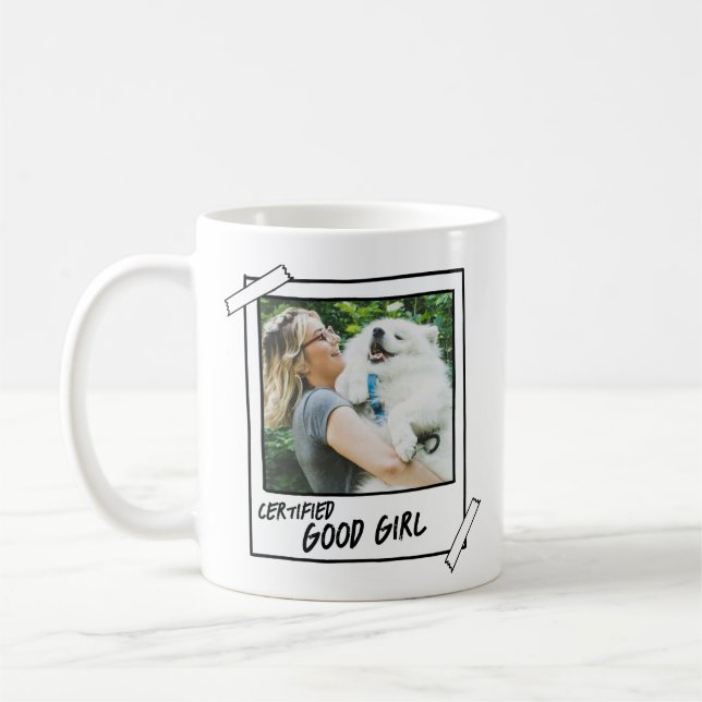 Mug Samoya Dog "Certified Good Boy" Photo (Gauche)