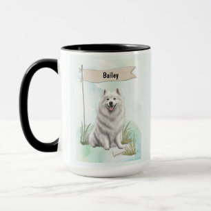 Mug Samoyed Aquarelle Chien Personnalisé