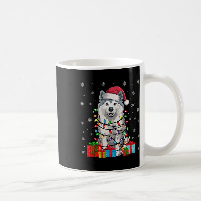Mug Samoyed Chien Moins moche Noël Éclairage Santa Cha (Droite)