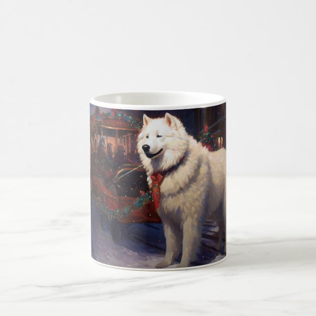 Mug Samoyed Christmas Festive Saison (Centre)
