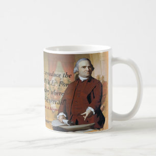 Mug Samuel Adams Citation sur l'ignorance et la connai