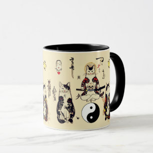 MUG SAMURAI CHAUSSURES EN SKULL, SKELETON, TATOS BOUTT