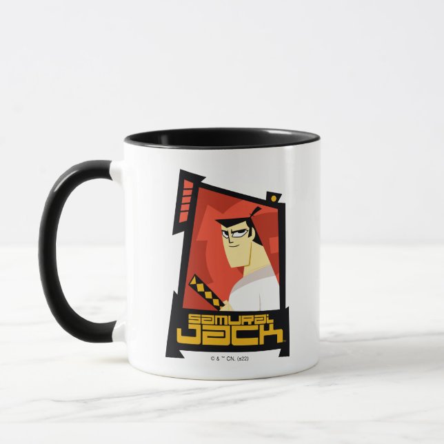 Mug Samurai Jack Souriant Futuristic Frame Graphic (Gauche)