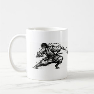 Mug Samurai Japonais Encre de Chine 
