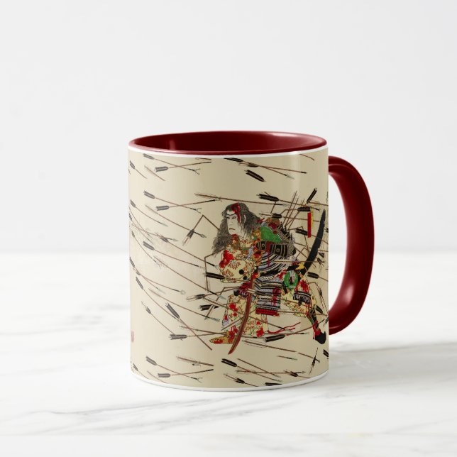 MUG SAMURAI MASATSURA IS FIGHTING IN SHOWER OF ARROWS (Devant droit)