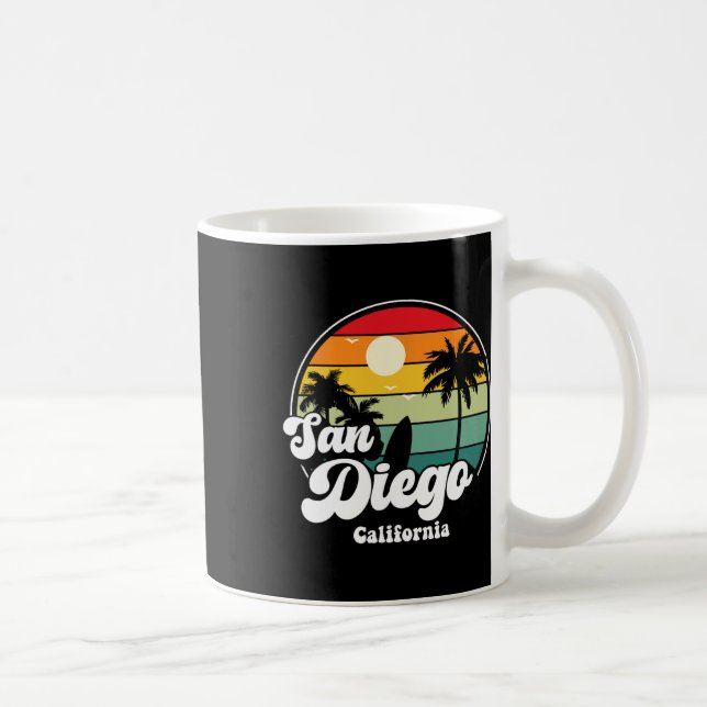 Mug San Diego Beach California Surfing Surfer Souvenir (Droite)