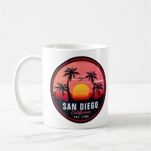 Mug San Diego California Retro Sunset Souvenirs 60s