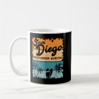 Mug San Diego California Surfing - Retro Vintage Surfe