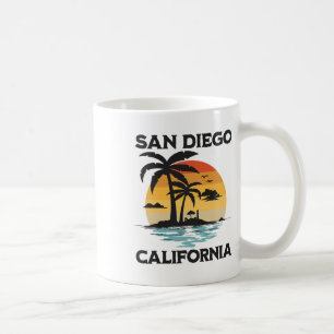 Mug San Diego Californie Plage Surf Été Vacances Vi