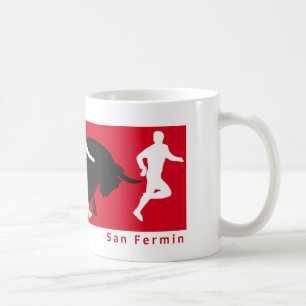 Mug San Fermin, Pamplona : courant avec les taureaux,