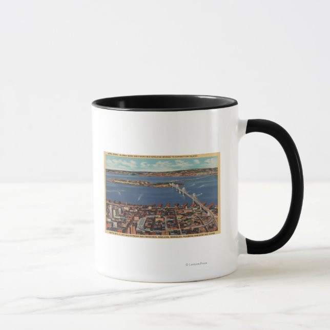 Mug San Francisco, CAAerial View of S. F. Bridge (Droite)