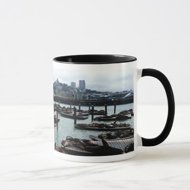 Mug San Francisco et Pier 39 Sea Lions City Skyline (Droite)