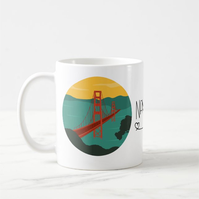 Mug San Francisco - Golden Gate Bridge/ nom de la pers (Gauche)