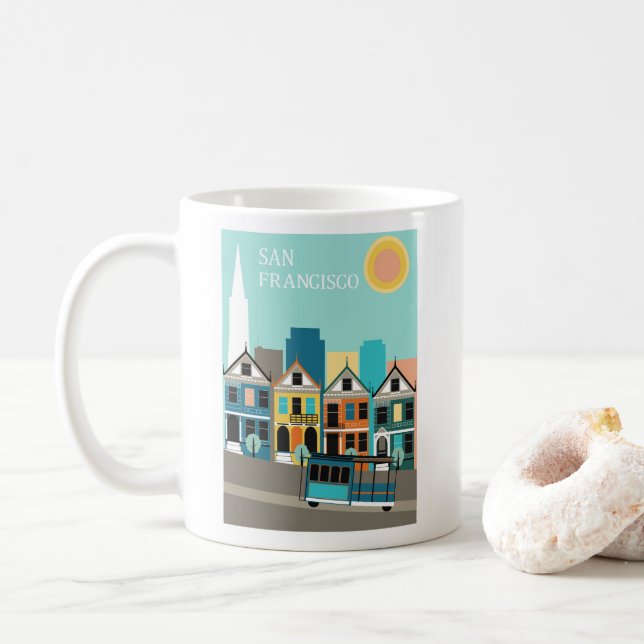 Mug San Francisco Pretty Art (Avec donut)