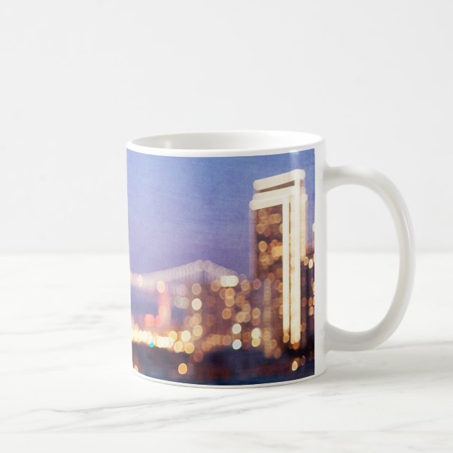 Mug San Francisco Skyline Bokeh éclaire la musique (Droite)