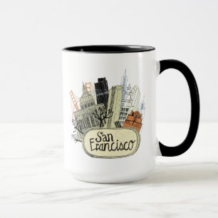 Mug San Francisco tirée par la main