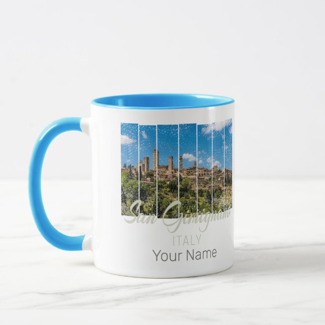 Mug San Gimignano Toscane Italie Vinatge Vue panoramiq (Gauche)