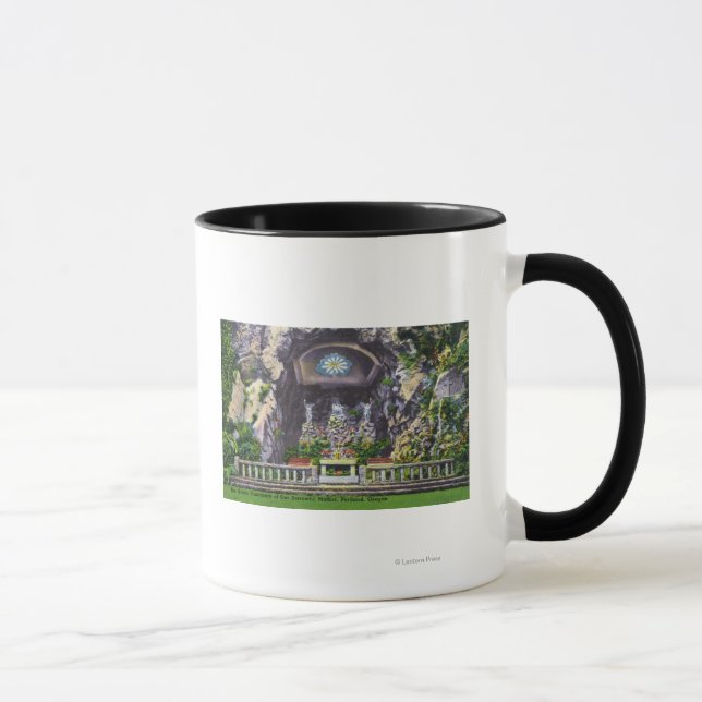 Mug Sanctuaire de notre triste Grotto mère vue (Droite)
