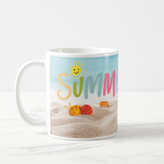 Mug Sandy Beach Vibes d'été Mug! (Gauche)