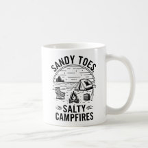 Sandy Toes Salty Campfires Conception du camping