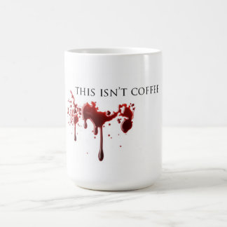 Mug Sang "pas de café" d'humour de vampire