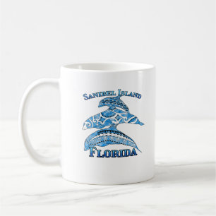 Mug Sanibel Island Floride Dauphins tribaux de vacance