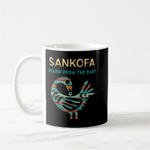 Mug Sankofa Apprenez De L'Ancien Oiseau Africain Noir 