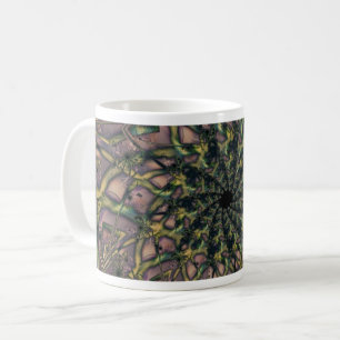 Mug Sans fin   Enveloppement d'art fractal rose et jau