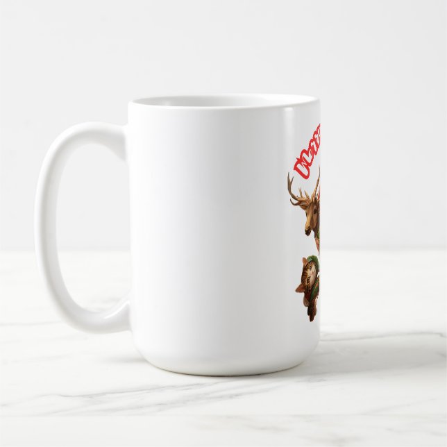 Mug Santa and Elf Cats – Meo Christmas Cute Holiday (Gauche)