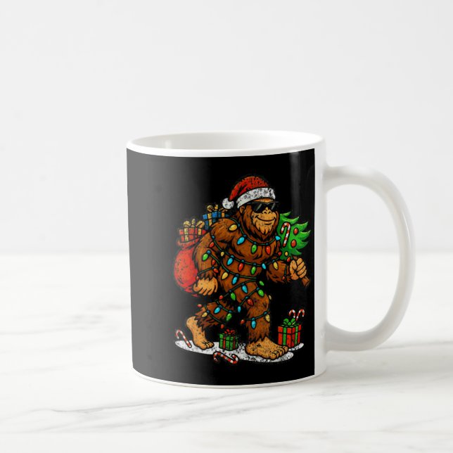 Mug Santa Bigfoot Christmas Tree Xmas Lights Funny Sas (Droite)