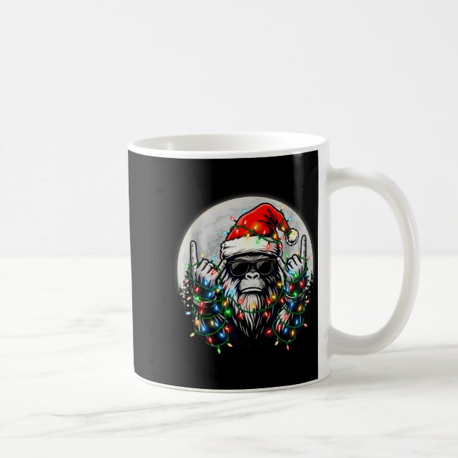 Mug Santa Bigfoot Christmas Tree Xmas Lights Funny Sas (Droite)