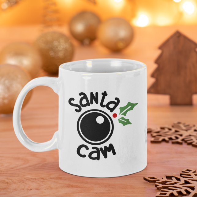 Mug Santa Cam, Funny Christmas (Créateur téléchargé)