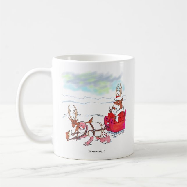 Mug Santa Claus Coup d'oeil à deux côtés (Gauche)