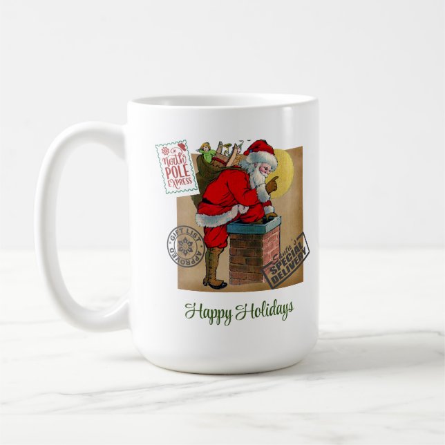Mug Santa Claus Down The Chimney Classic Mug, 15 oz (Gauche)