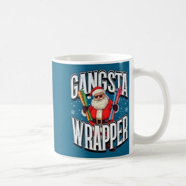 Mug Santa Claus Gangsta Wrapper Funny Christmas  (Droite)