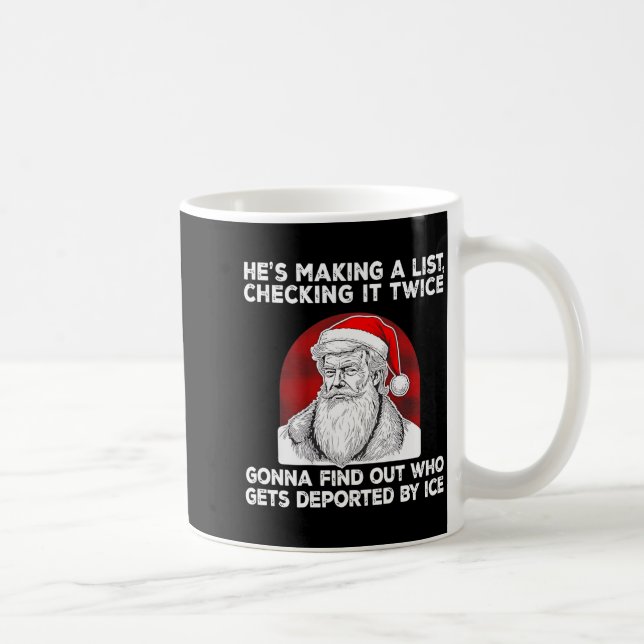 Mug Santa Claus He's Making A List Checking It Twice ( (Droite)