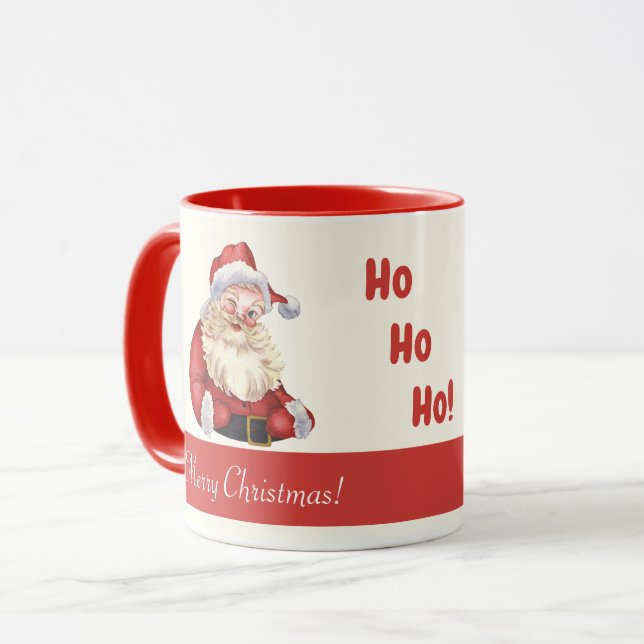 Mug Santa Claus Ho Ho Ho Joyeux Noël (Devant gauche)