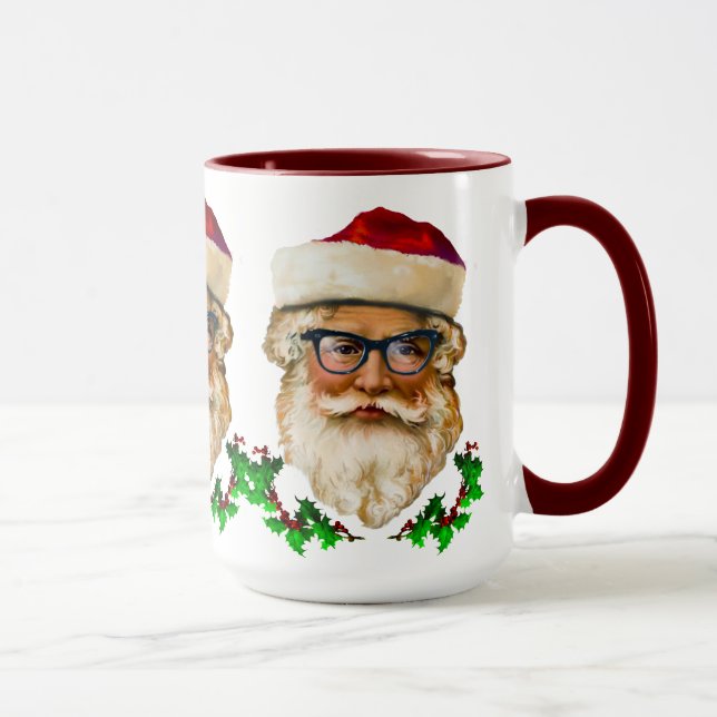 Mug Santa Claus & Holly Noël Conception (Droite)