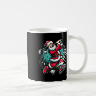 Mug Santa Claus Jouer Golf Noël Golfeur Noël Noël Noël