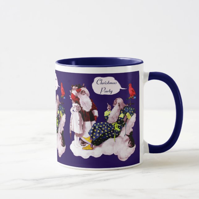 Mug SANTA CLAUS, PETITE ANGEL & MERLIN Noël Party (Droite)