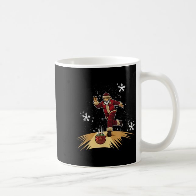 Mug Santa Claus Plays Bowling - Xmas Gift For Your Bow (Droite)