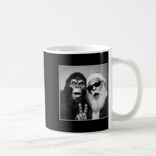 Mug Santa Claus Selfie Bigfoot Christmas Funny Sasquat (Droite)
