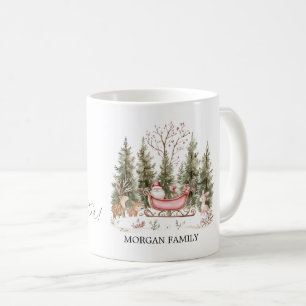 Mug Santa Claus, Sleigh, Présents Noël de forêt