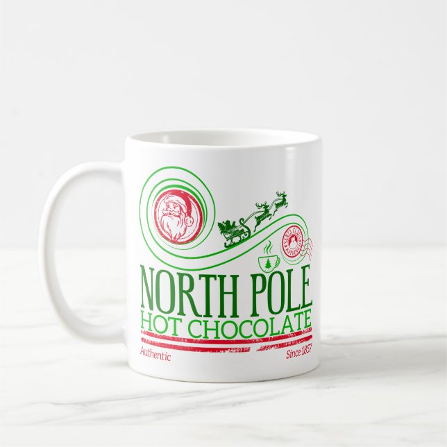 Mug Santa Clause Pôle Nord Chocolat chaud (Gauche)