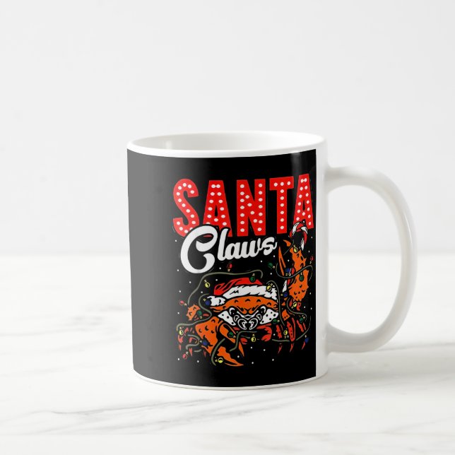 Mug Santa Claws Christmas Funny Crab Lights Holiday Ca (Droite)